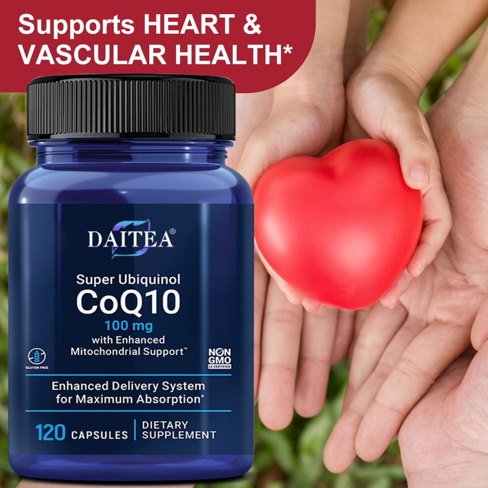 Coq10 Ubiquinol Softgel - Ubiquinol 100mg CoQ10, Herzgesundheit, 120 Weichkapseln