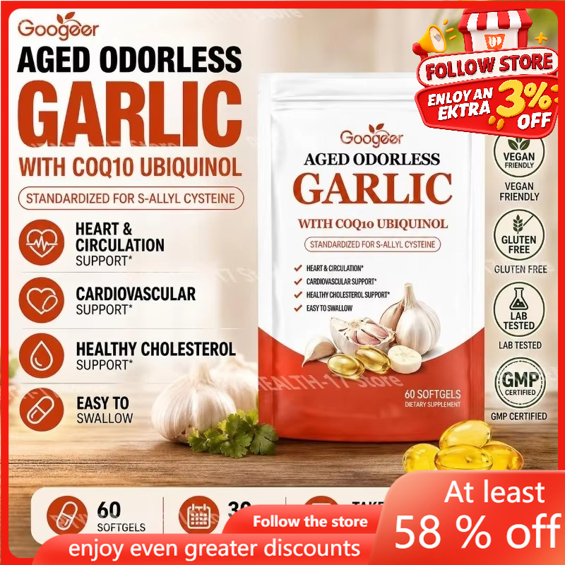 Coq10 Ubiquinol Softgel - Googeer Aged Odorless Garlic Softgels mit