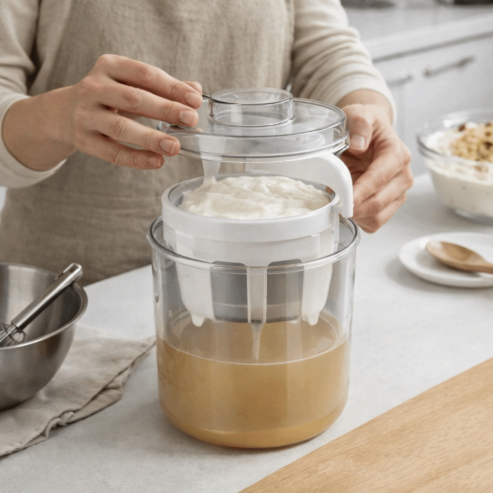Nutrition And Fitness - Protein-Smoothies Edelstahl-Joghurt-Sieb Schnelles Abgießen Lebensmittelgeeigneter Molke-Separator