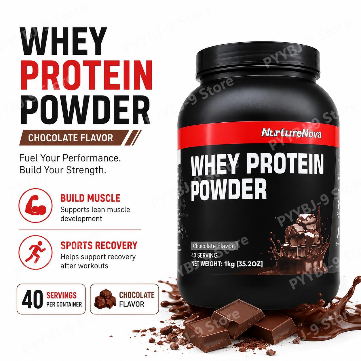 Nutrition Of Fitness - NurtureNova Whey Protein Pulver Schokoladengeschmack Ernährungsmittel