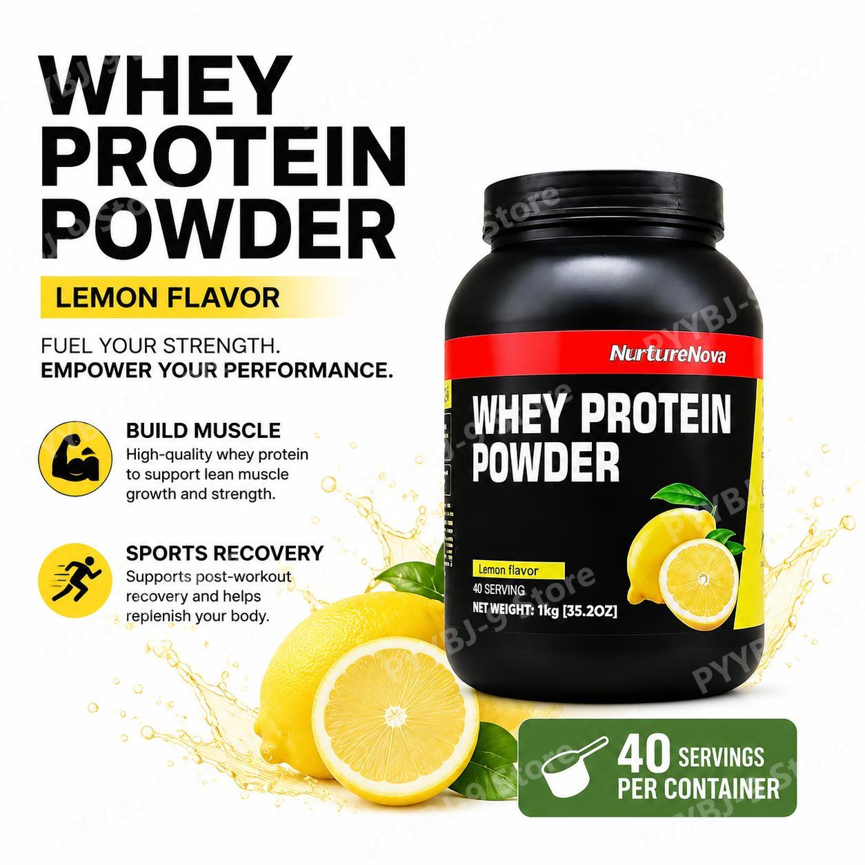 Nutrition Of Fitness - NurtureNova Whey Protein Pulver Zitronengeschmack Nahrungsergänzung