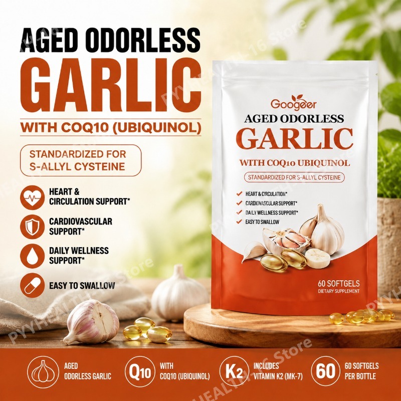 Coq10 Ubiquinol Softgel - Geruchlose Knoblauch-Softgels mit CoQ10 Ubiquinol &