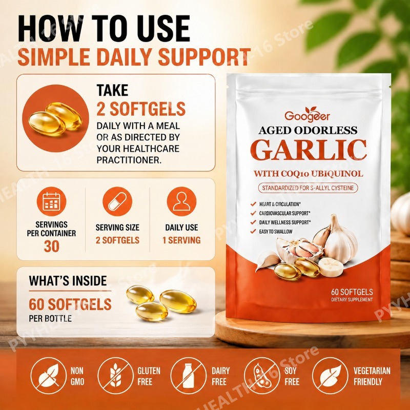 Geruchlose Knoblauch-Softgels  – Coq10 Ubiquinol Softgel Bewertung und Preis